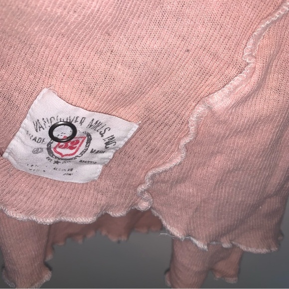 We The Free Cozy Up Henley Pink Ribbed Long Sleeve S - Picture 4 of 11